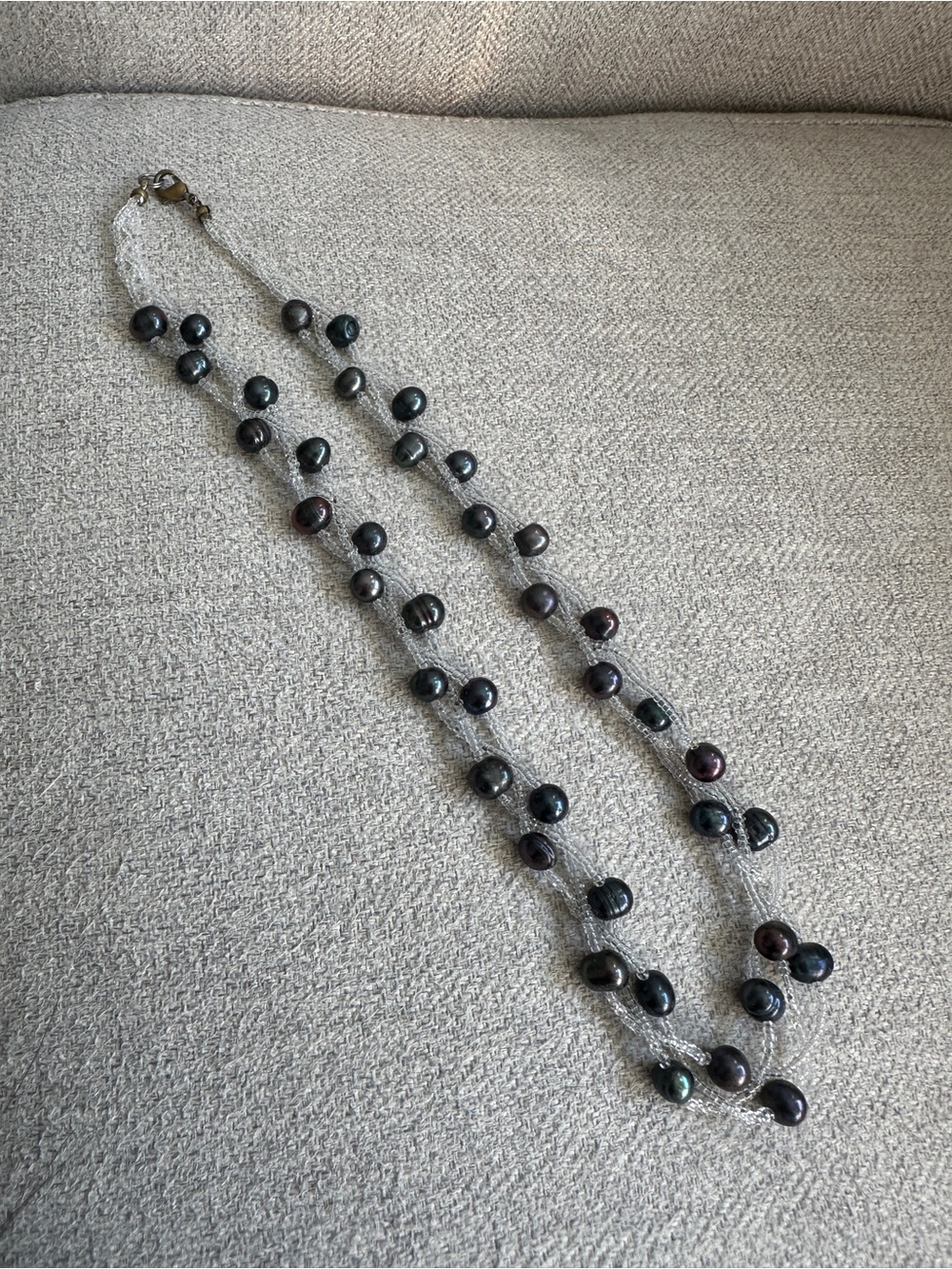 Freshwater purple pearl necklace